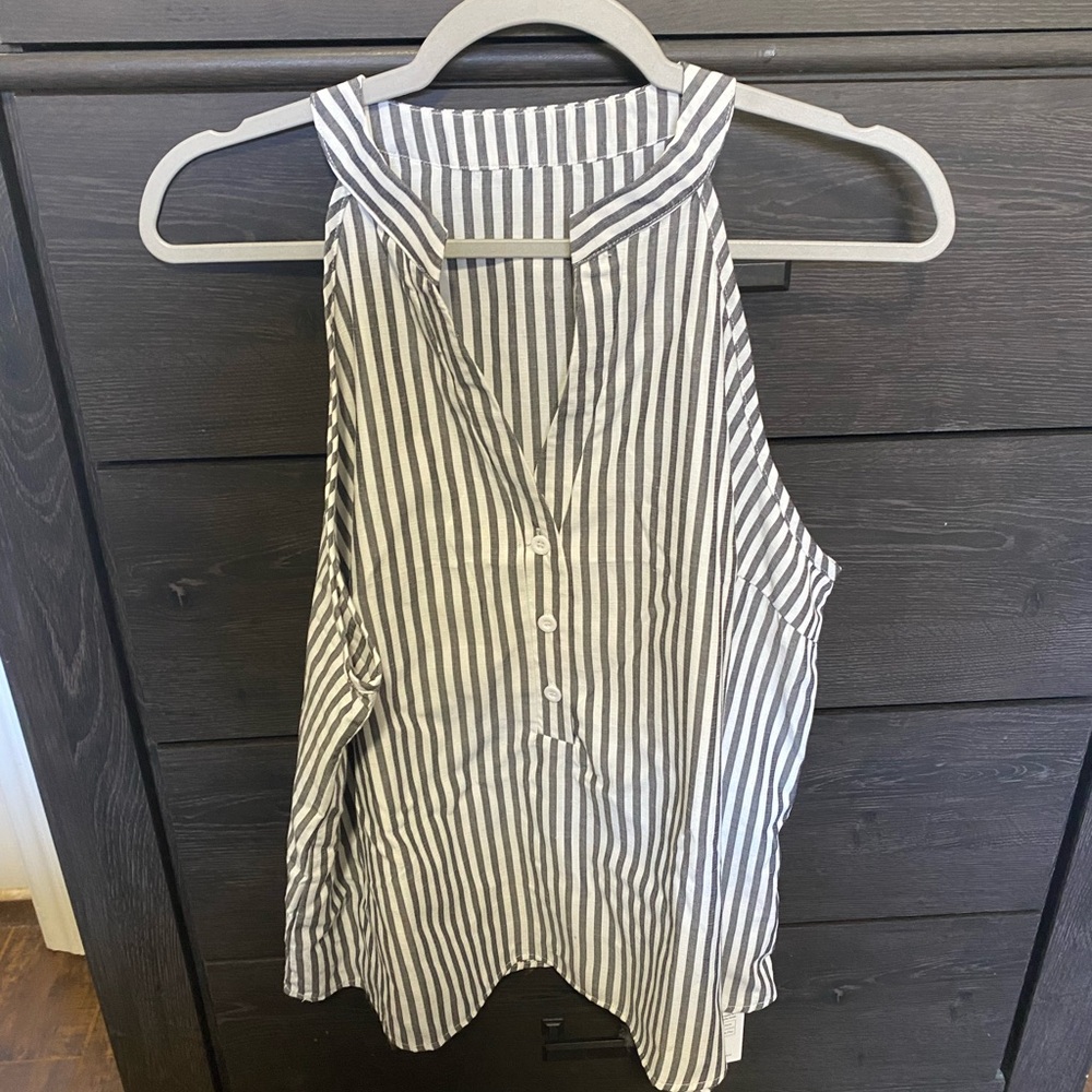 Cupshe Blue and White Striped Blouse